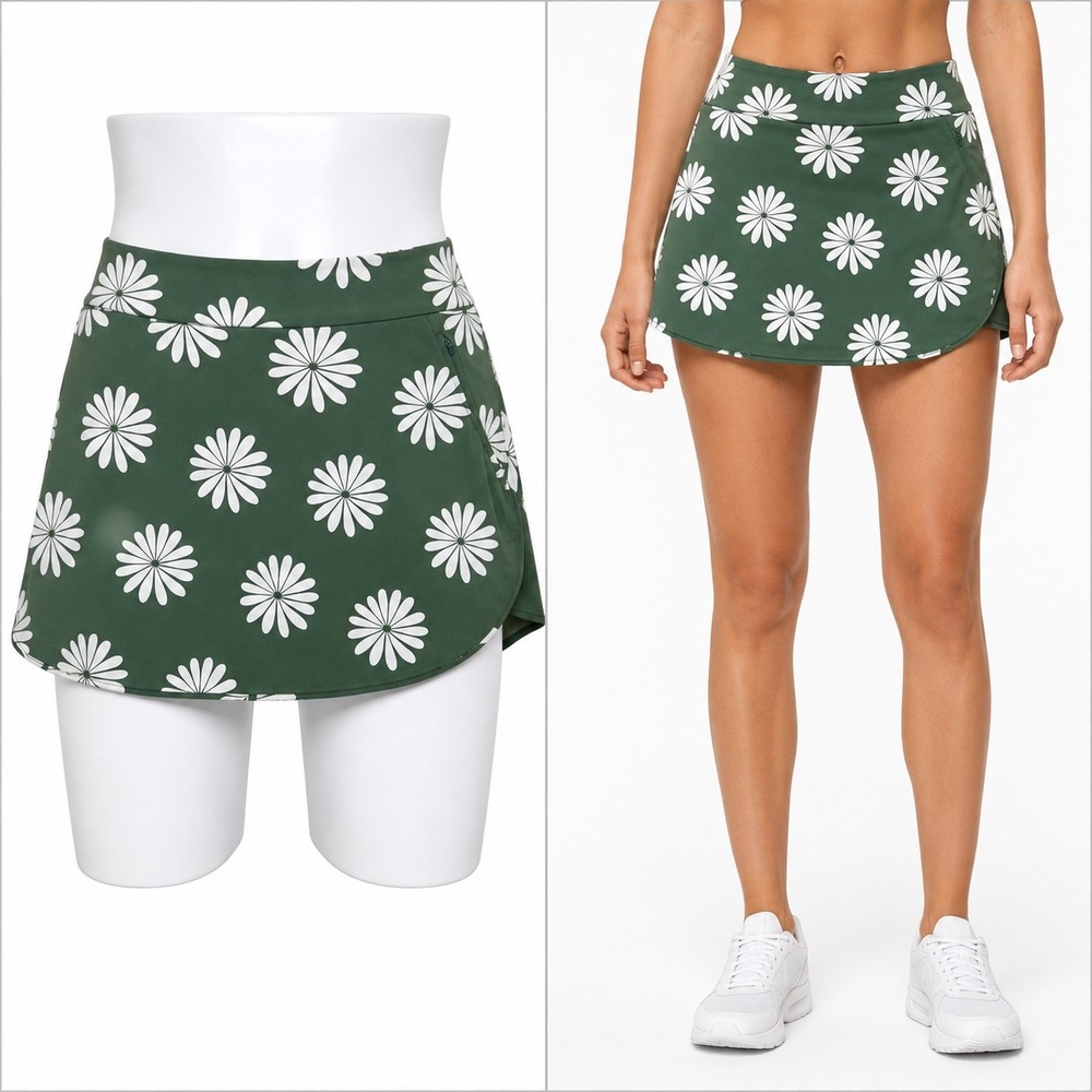 Outdoor Voices The Exercise Skort Size XS Evergreen Floral Athletic Tennis Skort